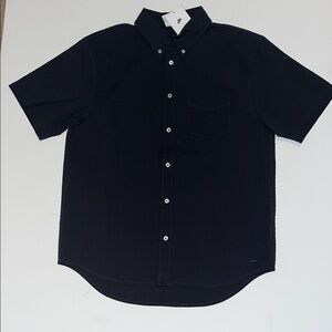 Nike Life Shirt Mens S Gray ShortSleeve Seersucker Button Down NWT $95